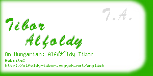 tibor alfoldy business card